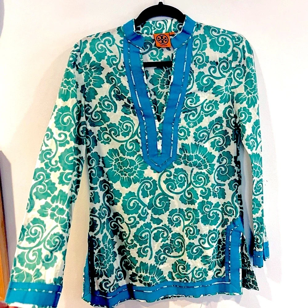 Tory Burch ‘Tory’ Resort Wear Tunic Coverup Top